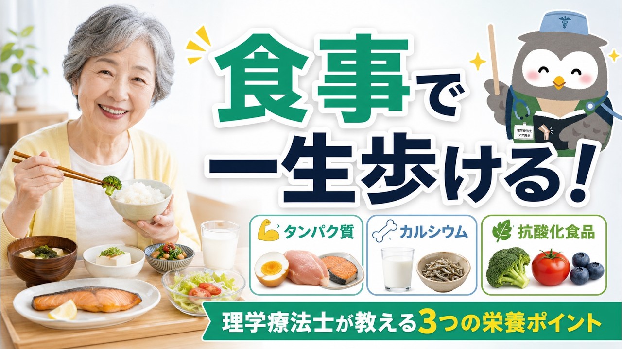 一生歩ける体をつくる3つの栄養ポイント 理学療法士が解説